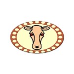 Cow head Sticker Oval (100 pack)