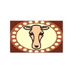 Cow head Sticker Rectangular (10 pack)