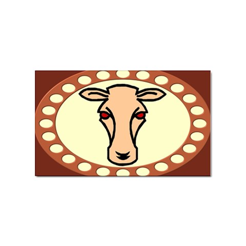 Cow head Sticker Rectangular (100 pack) from ArtsNow.com Front