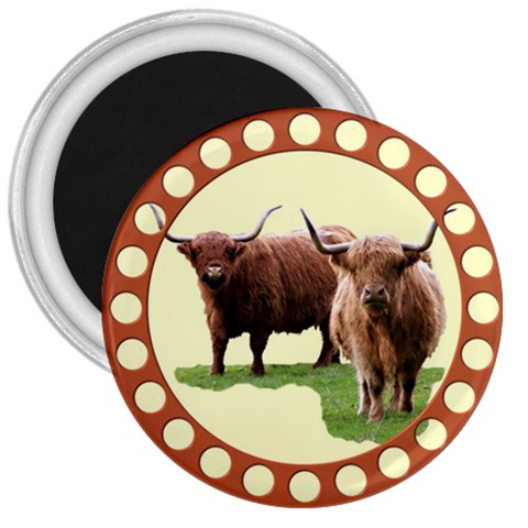 Highland 3  Magnet from ArtsNow.com Front