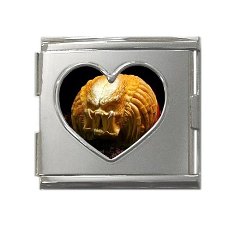 20 Mega Link Heart Italian Charm (18mm) from ArtsNow.com Front