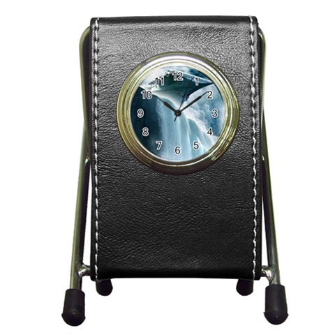 32 Pen Holder Desk Clock from ArtsNow.com Front