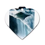 32 Dog Tag Heart (One Side)