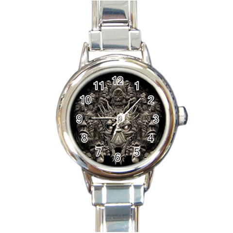 1 Round Italian Charm Watch from ArtsNow.com Front