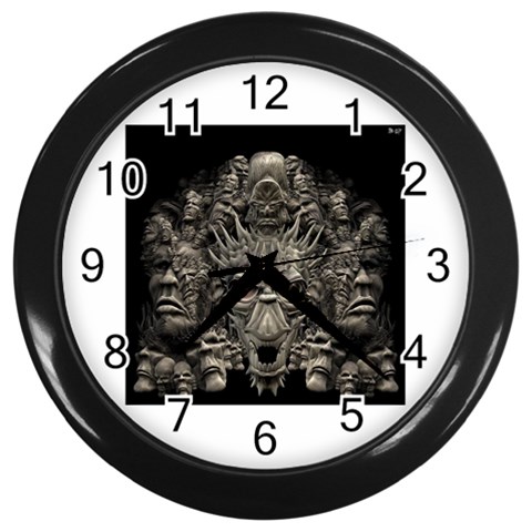 1 Wall Clock (Black) from ArtsNow.com Front