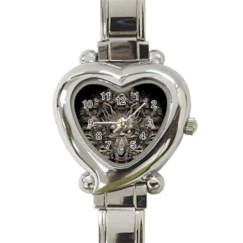 1 Heart Italian Charm Watch from ArtsNow.com Front