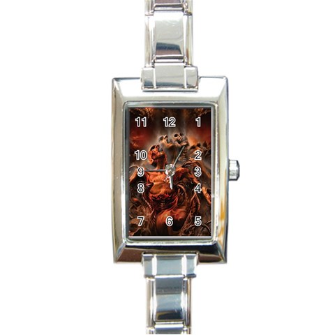 3 Rectangular Italian Charm Watch from ArtsNow.com Front