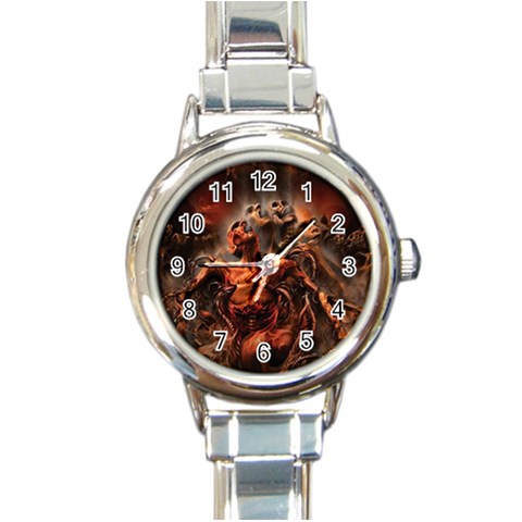 3 Round Italian Charm Watch from ArtsNow.com Front