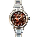 3 Round Italian Charm Watch