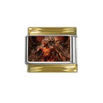3 Gold Trim Italian Charm (9mm)