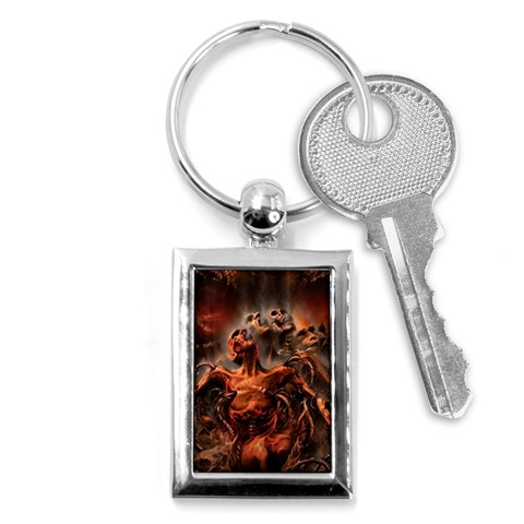 3 Key Chain (Rectangle) from ArtsNow.com Front