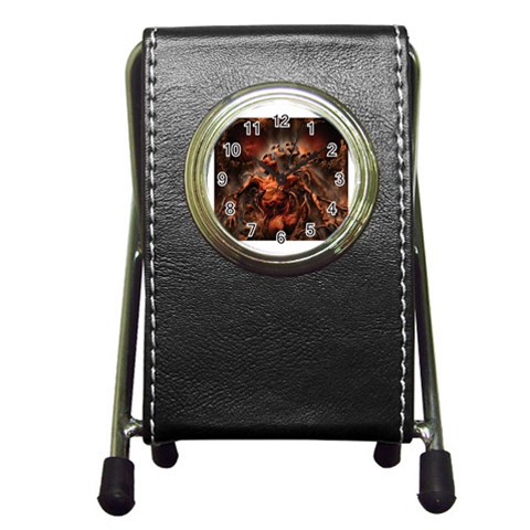 3 Pen Holder Desk Clock from ArtsNow.com Front