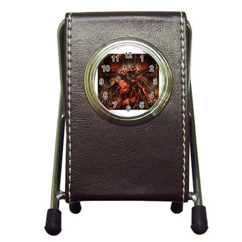 3 Pen Holder Desk Clock from ArtsNow.com Front