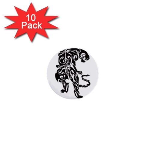 tiger16457 1  Mini Button (10 pack)  from ArtsNow.com Front
