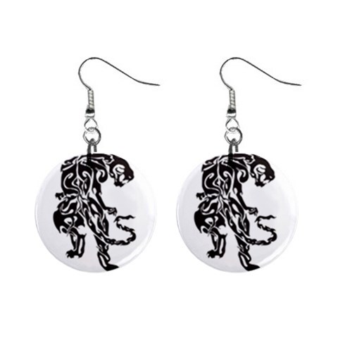 tiger16457 1  Button Earrings from ArtsNow.com Front