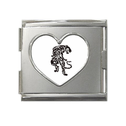 tiger16457 Mega Link Heart Italian Charm (18mm) from ArtsNow.com Front