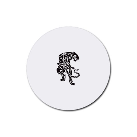 tiger16457 Rubber Round Coaster (4 pack) from ArtsNow.com Front