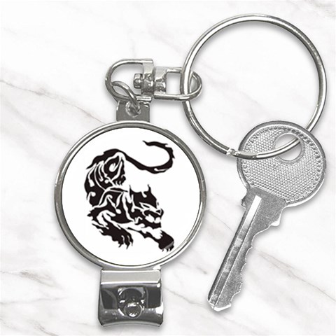 tiger16455 Nail Clippers Key Chain from ArtsNow.com Front