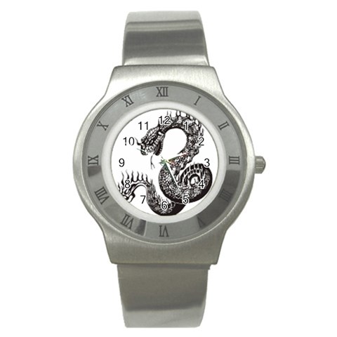 snake15872 Stainless Steel Watch from ArtsNow.com Front