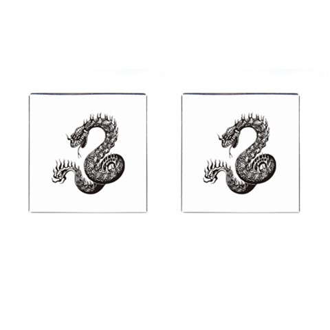 snake15872 Cufflinks (Square) from ArtsNow.com Front(Pair)