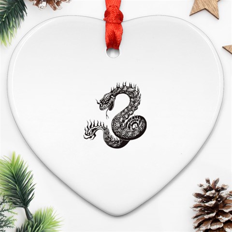 snake15872 Heart Ornament (Two Sides) from ArtsNow.com Front