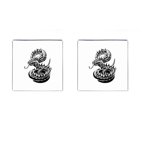 snake15873 Cufflinks (Square) from ArtsNow.com Front(Pair)
