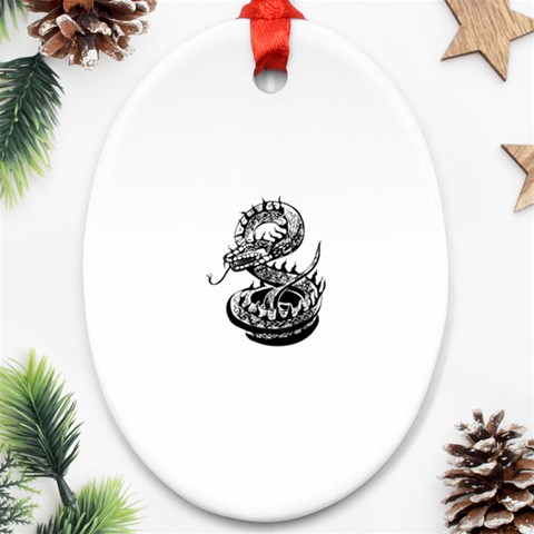 snake15873 Oval Ornament (Two Sides) from ArtsNow.com Front