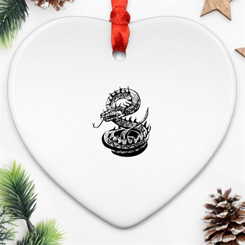 snake15873 Heart Ornament (Two Sides) from ArtsNow.com Front
