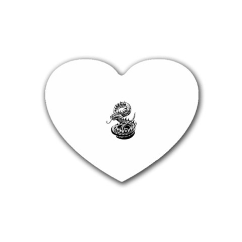 snake15873 Rubber Coaster (Heart) from ArtsNow.com Front