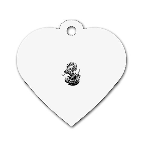 snake15873 Dog Tag Heart (One Side) from ArtsNow.com Front