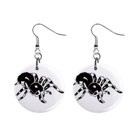 spider1410 1  Button Earrings from ArtsNow.com Front
