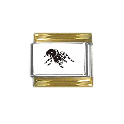 spider1410 Gold Trim Italian Charm (9mm) from ArtsNow.com Front