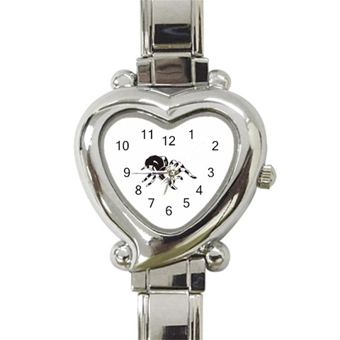spider1410 Heart Italian Charm Watch from ArtsNow.com Front