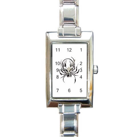 spider21987 Rectangular Italian Charm Watch from ArtsNow.com Front