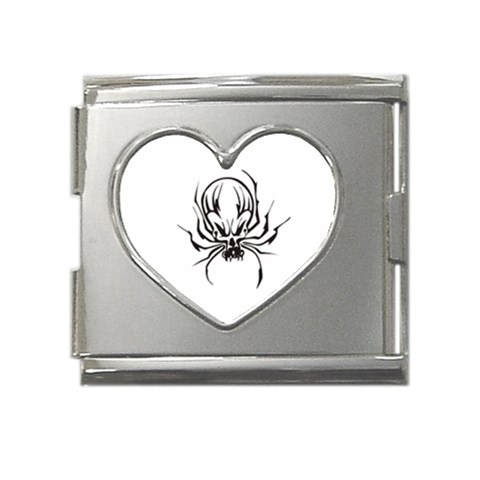 spider21987 Mega Link Heart Italian Charm (18mm) from ArtsNow.com Front