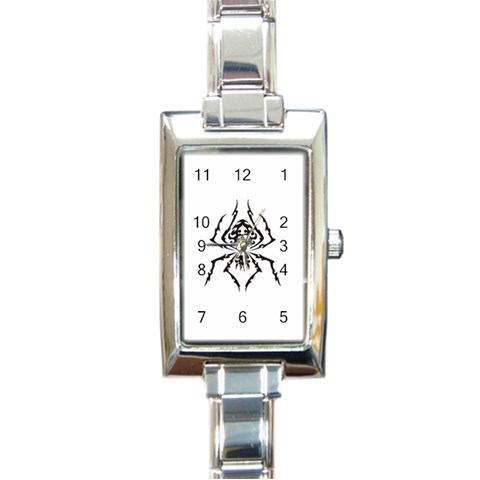 spider22034 Rectangular Italian Charm Watch from ArtsNow.com Front