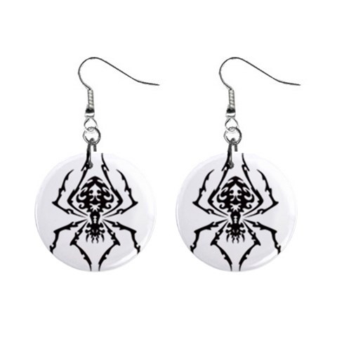 spider22034 1  Button Earrings from ArtsNow.com Front