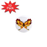 tgoldenbutterfly 1  Mini Magnet (10 pack) 