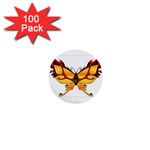 tgoldenbutterfly 1  Mini Button (100 pack) 