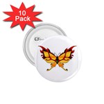 tgoldenbutterfly 1.75  Button (10 pack) 