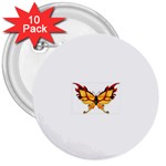 tgoldenbutterfly 3  Button (10 pack)
