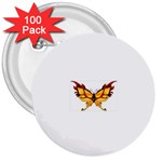tgoldenbutterfly 3  Button (100 pack)