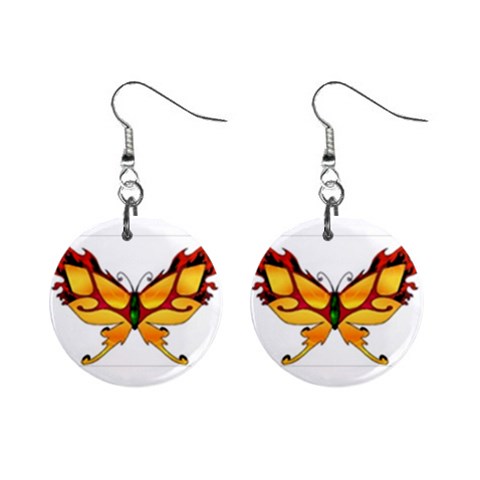 tgoldenbutterfly 1  Button Earrings from ArtsNow.com Front