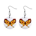 tgoldenbutterfly 1  Button Earrings