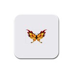 tgoldenbutterfly Rubber Square Coaster (4 pack)