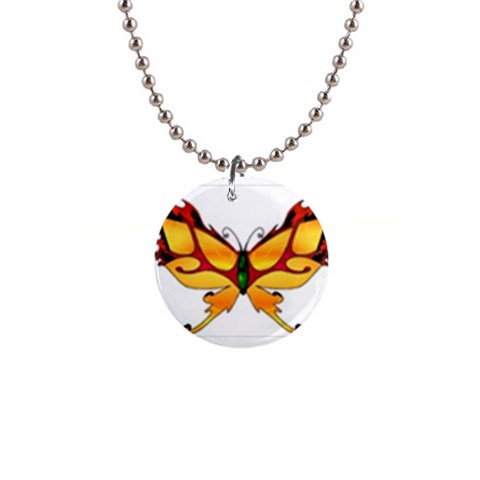 tgoldenbutterfly 1  Button Necklace from ArtsNow.com Front