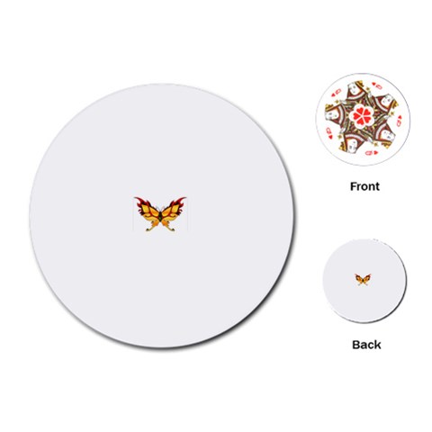 tgoldenbutterfly Playing Cards (Round) from ArtsNow.com Front