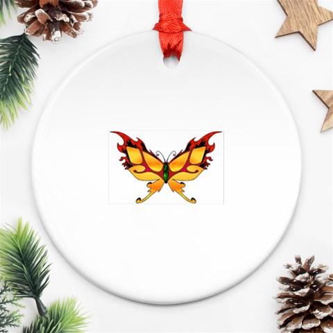 tgoldenbutterfly Round Ornament (Two Sides) from ArtsNow.com Front