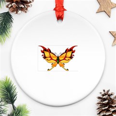 tgoldenbutterfly Round Ornament (Two Sides) from ArtsNow.com Front