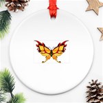 tgoldenbutterfly Round Ornament (Two Sides)